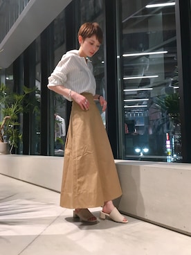 雑誌 Domani 6月号掲載】チノロングスカートを使った人気ファッション 