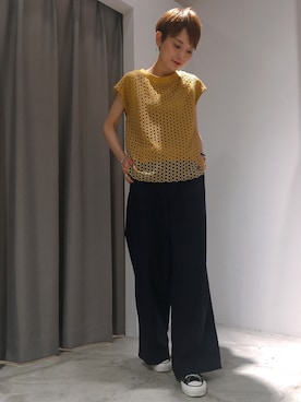 「SEVENDAYS=SUNDAY（セブンデイズサンデイ）のアイテム（パンツ）」を使った、RIHOさん（レディース・150cm）の夏コーディネート