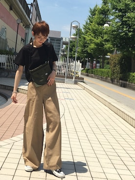 「SEVENDAYS=SUNDAY（セブンデイズサンデイ）のアイテム（パンツ）」を使った、RIHOさん（レディース・150cm）の夏コーディネート