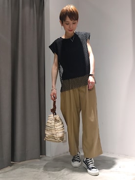 「SEVENDAYS=SUNDAY（セブンデイズサンデイ）のアイテム（パンツ）」を使った、RIHOさん（レディース・150cm）の夏コーディネート