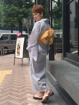 「花火」｜「アイテム（アクセサリー）」を使った、RIHOさん（レディース・150cm）の夏コーディネート