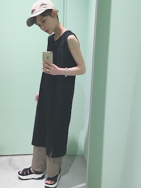 「スボーツミックス」｜「アイテム（ワンピース/ドレス）」を使った、RIHOさん（レディース・150cm）の夏コーディネート