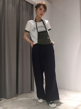 「SEVENDAYS=SUNDAY（セブンデイズサンデイ）のアイテム（パンツ）」を使った、RIHOさん（レディース・150cm）の夏コーディネート
