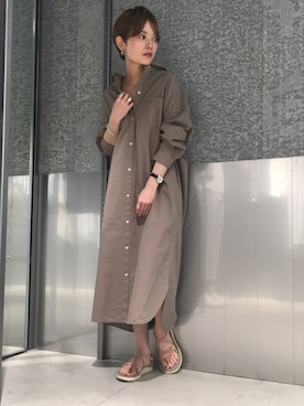 「カーキスカート」｜「アイテム（その他）」を使った、RIHOさん（レディース・150cm）の夏コーディネート