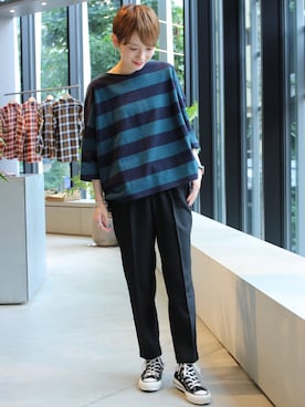 「黒パンツ」｜RIHOさん（レディース・150cm）の夏コーディネート