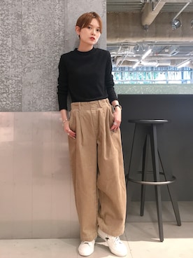 「ハイネックトップス」｜RIHOさん（レディース・150cm）の秋コーディネート