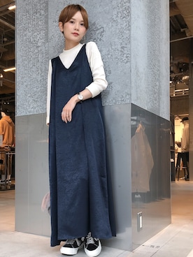 「ハイネックトップス」｜RIHOさん（レディース・150cm）の秋コーディネート