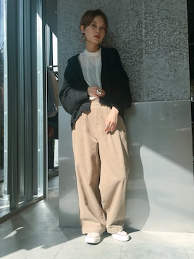 「ハイネックトップス」｜RIHOさん（レディース・150cm）の秋コーディネート