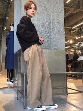 「ハイネックトップス」｜RIHOさん（レディース・150cm）の秋コーディネート