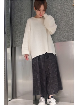 「スカーチョコーデ」｜RIHOさん（レディース・150cm）の秋コーディネート