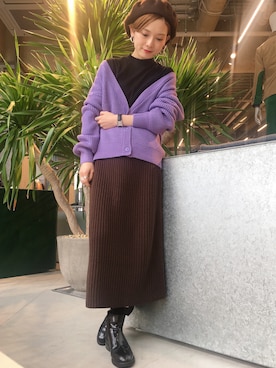 「koe（コエ）のアイテム（ハンチング/ベレー帽）」を使った、RIHOさん（レディース・150cm）の秋コーディネート