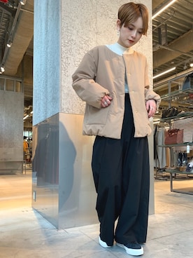 「koe（コエ）のアイテム（ブルゾン）」を使った、RIHOさん（レディース・150cm）の冬コーディネート