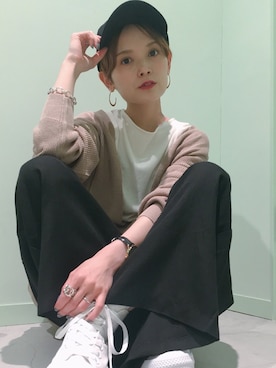 「2018マイベストコーデ」｜「アイテム（キャップ）」を使った、RIHOさん（レディース・150cm）の秋コーディネート