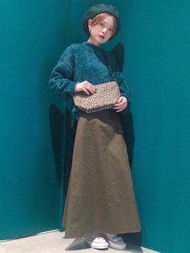 「koe（コエ）のアイテム（ハンチング/ベレー帽）」を使った、RIHOさん（レディース・150cm）の秋コーディネート