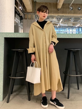 「レイヤードstyle」｜「アイテム（ハンドバッグ）」を使った、RIHOさん（レディース・150cm）の冬コーディネート