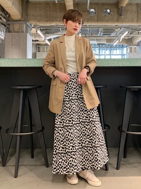 「koe（コエ）のアイテム（ジャケット/アウター）」を使った、RIHOさん（レディース・150cm）の春コーディネート