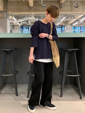 「レイヤードstyle」｜「アイテム（その他）」を使った、RIHOさん（レディース・150cm）の春コーディネート