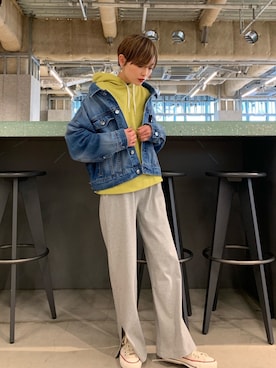 「koe（コエ）のアイテム（ジャケット/アウター）」を使った、RIHOさん（レディース・150cm）の春コーディネート
