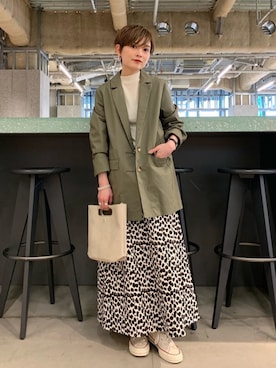 「koe（コエ）のアイテム（ジャケット/アウター）」を使った、RIHOさん（レディース・150cm）の春コーディネート