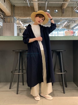 「サーモハット」｜RIHOさん（レディース・150cm）の春コーディネート