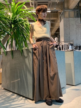 「ニットキャミソール」｜「アイテム（その他）」を使った、RIHOさん（レディース・150cm）の夏コーディネート