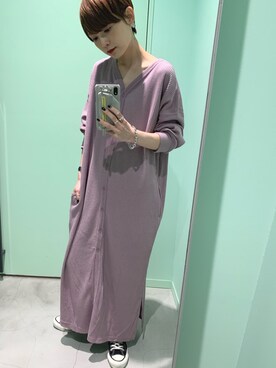 「2wayワンピース」｜「アイテム（その他）」を使った、RIHOさん（レディース・150cm）の夏コーディネート