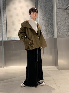 「koe（コエ）のアイテム（ジャケット/アウター）」を使った、RIHOさん（レディース・150cm）の秋コーディネート