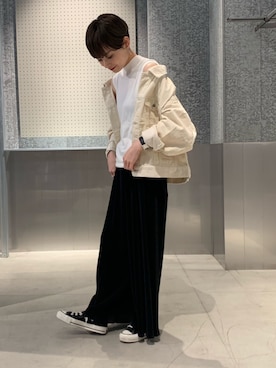 「koe（コエ）のアイテム（ジャケット/アウター）」を使った、RIHOさん（レディース・150cm）の秋コーディネート