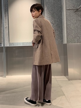 「koe（コエ）のアイテム（ジャケット/アウター）」を使った、RIHOさん（レディース・150cm）の秋コーディネート