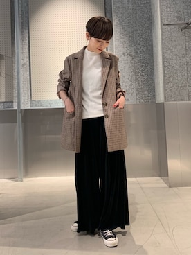 「koe（コエ）のアイテム（ジャケット/アウター）」を使った、RIHOさん（レディース・150cm）の秋コーディネート