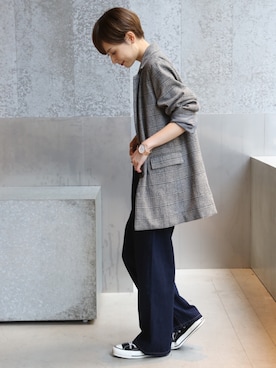「koe（コエ）のアイテム（ジャケット/アウター）」を使った、RIHOさん（レディース・150cm）の秋コーディネート