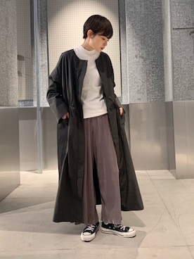 「koe（コエ）のアイテム（ジャケット/アウター）」を使った、RIHOさん（レディース・150cm）の秋コーディネート