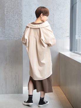 「koe（コエ）のアイテム（ジャケット/アウター）」を使った、RIHOさん（レディース・150cm）の秋コーディネート