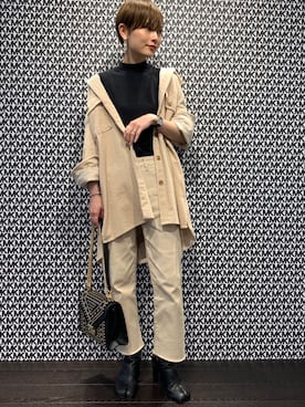 「マルジェラ」｜「アイテム（ブルゾン）」を使った、RIHOさん（レディース・150cm）の秋コーディネート