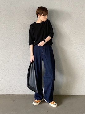 「チャックテイラー」｜「アイテム（その他）」を使った、RIHOさん（レディース・150cm）の秋コーディネート