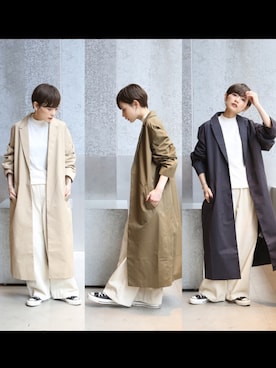「koe（コエ）のアイテム（ジャケット/アウター）」を使った、RIHOさん（レディース・150cm）の秋コーディネート