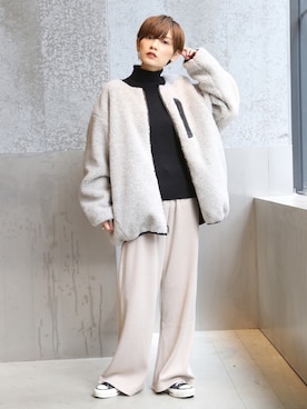 「koe（コエ）のアイテム（ジャケット/アウター）」を使った、RIHOさん（レディース・150cm）の秋コーディネート