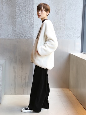 「koe（コエ）のアイテム（ジャケット/アウター）」を使った、RIHOさん（レディース・150cm）の秋コーディネート