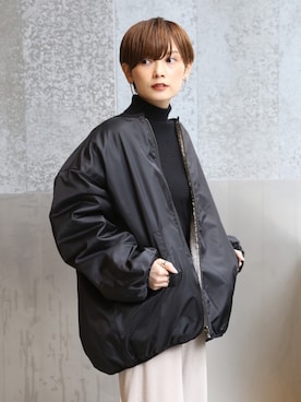 「koe（コエ）のアイテム（ジャケット/アウター）」を使った、RIHOさん（レディース・150cm）の秋コーディネート