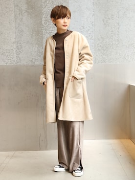 「koe（コエ）のアイテム（ジャケット/アウター）」を使った、RIHOさん（レディース・150cm）の秋コーディネート