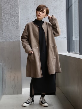「koe（コエ）のアイテム（ジャケット/アウター）」を使った、RIHOさん（レディース・150cm）の秋コーディネート