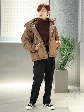 「koe（コエ）のアイテム（ジャケット/アウター）」を使った、RIHOさん（レディース・150cm）の秋コーディネート