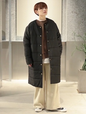 「koe（コエ）のアイテム（ジャケット/アウター）」を使った、RIHOさん（レディース・150cm）の冬コーディネート