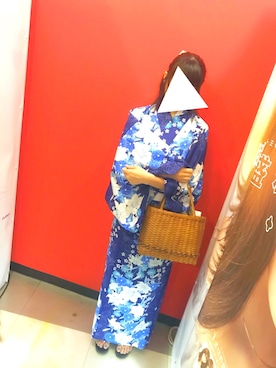 「しまむら（シマムラ）のアイテム（浴衣）」を使った、☺︎さん（レディース・161cm）の夏コーディネート