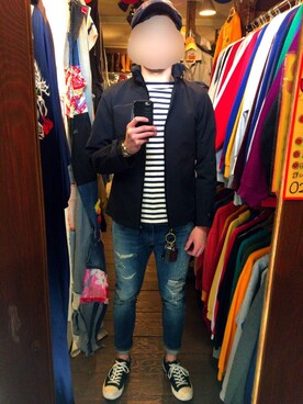 「Johnbull（ジョンブル）のアイテム（ブルゾン）」を使った、もふもふさん（メンズ・184cm）の春コーディネート