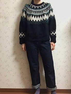 「ハイウエストストレートジーンズ」｜みささん（レディース・163cm）の秋コーディネート