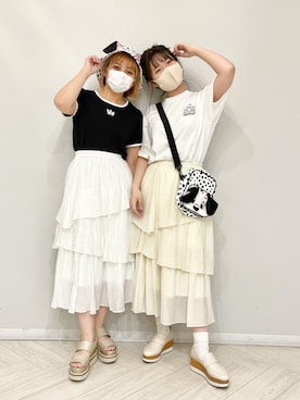 「101匹わんちゃん」｜「アイテム（サンダル）」を使った、おみほさん（レディース・154cm）の春コーディネート
