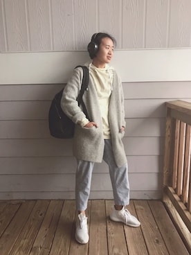 「kicks」｜「アイテム（スラックス）」を使った、kai s.さん（メンズ・165cm）の冬コーディネート