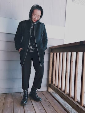 「FOREVER 21（フォーエバー トゥエンティーワン）のアイテム（ノーカラージャケット）」を使った、kai s.さん（メンズ・165cm）の冬コーディネート