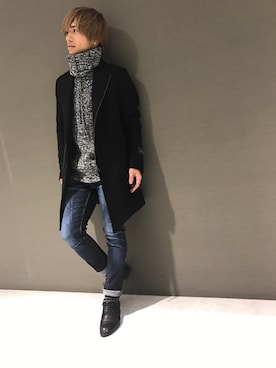 「FUGA（フーガ）のアイテム（ジャケット/アウター）」を使った、翔太さん（メンズ・165cm）の冬コーディネート